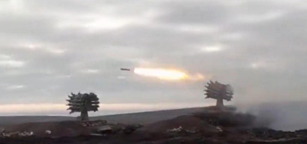 Russian Marines Are Bolting Leftover Anti-Submarine Rocket-Launchers To Old Tank Chassis