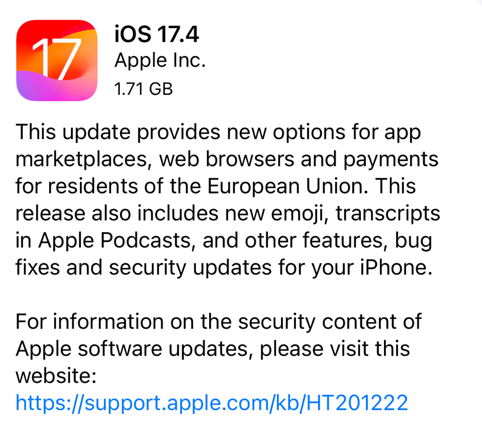 iOS 17.4—Update Now Warning Issued To All iPhone Users