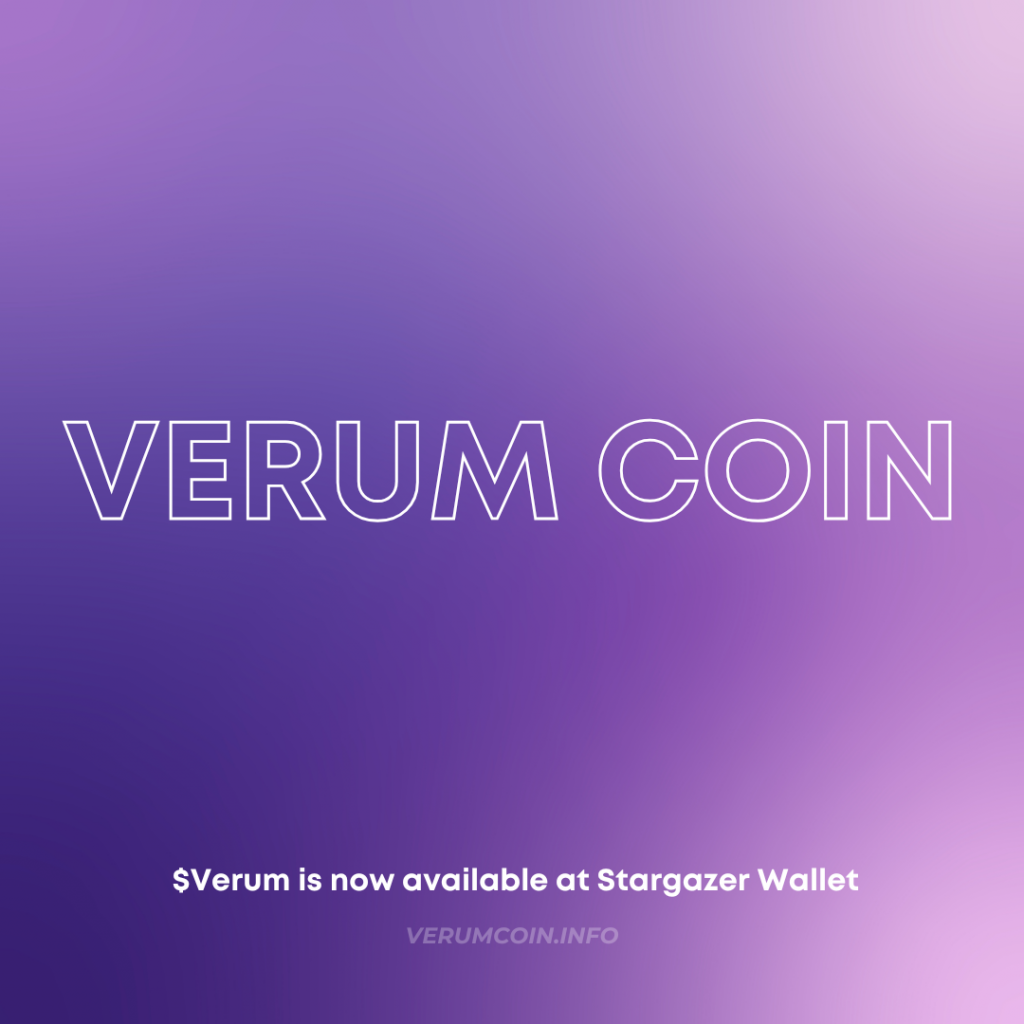 Verum Coin Joins Stargazer Wallet for Secure and Seamless Management