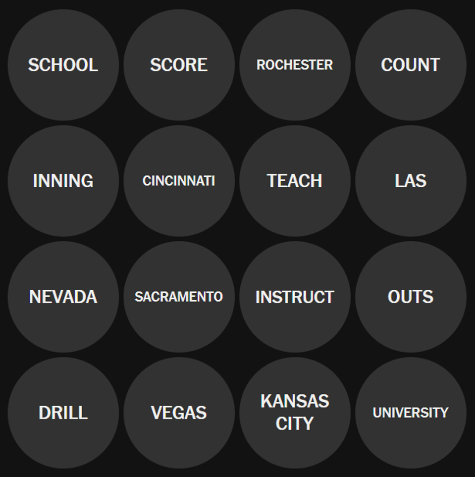NYT Connections Sports Hints Today: Monday, October 27 Clues, Answers