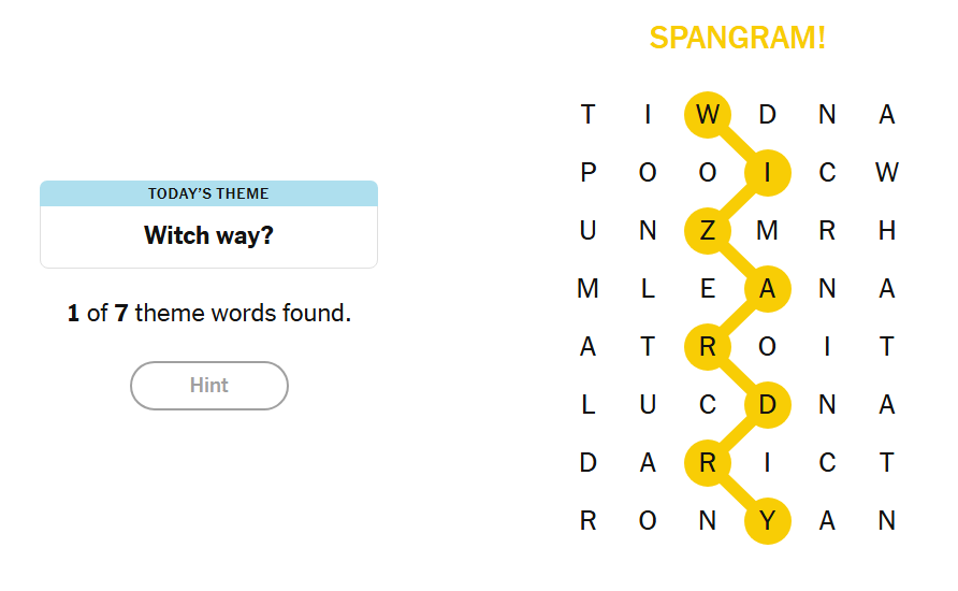 NYT ‘Strands’ Hints, Spangram And Answers For Monday, October 27
