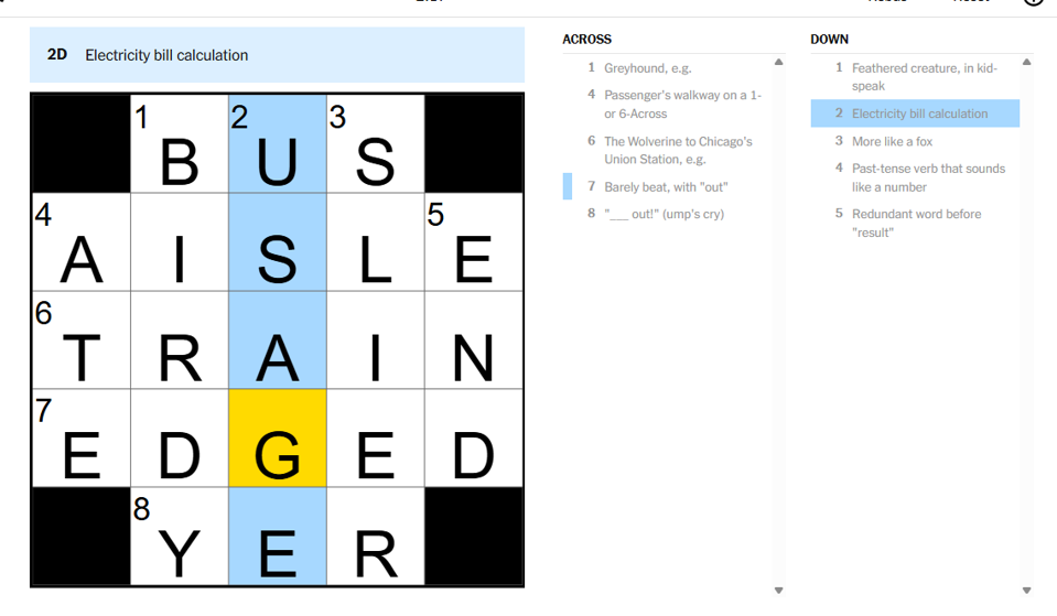 ‘NYT Mini Crossword’ Clues And Answers For Wednesday, November 26