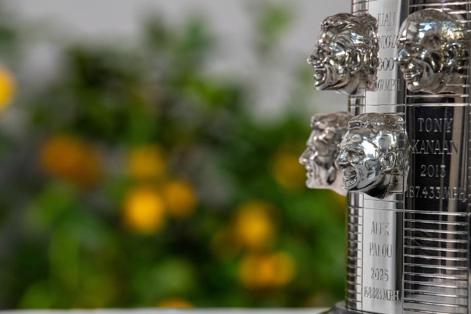 Indy 500 Winner Alex Palou’s Face Unveiled On Borg-Warner Trophy