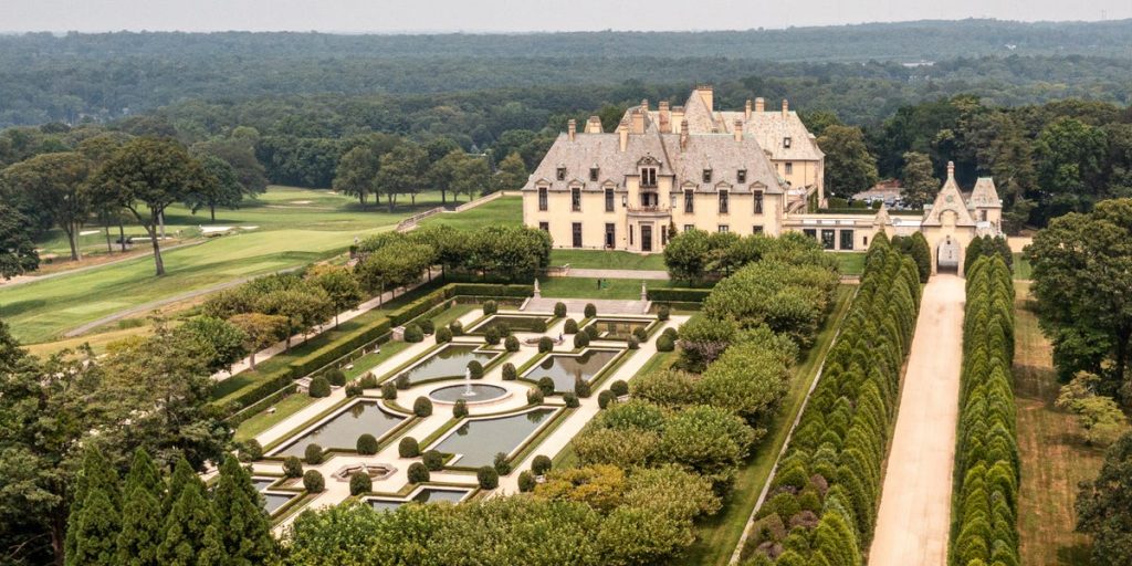 Oheka Castle, the 128-room Long Island estate rumored to have inspired ‘The Great Gatsby,’ is set for auction. Explore its interior.